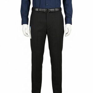 Haggar Pants Mens 40x30 Cool 18 Pro Black Dress Pants NWT